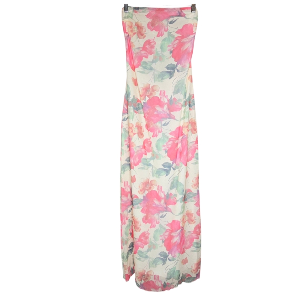Unbranded Floral Fairy Long Dress Stretch Whimsical Garden Girl Foresty Pastel S